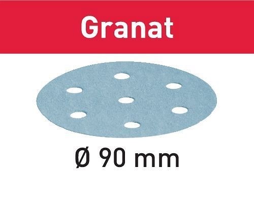 Festool Schleifscheibe STF D90/6 P60 GR/50 Granat, VE: 50 Stück, 497364