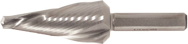 Punta per sbucciare lamiere KS Tools HSS, scanalata a spirale, diametro 4-14 mm, 336.0024