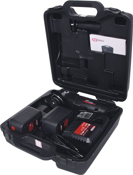 Smerigliatrice angolare a batteria KS Tools 7000 giri/min con 2 batterie e 1 caricabatterie, 515.4111