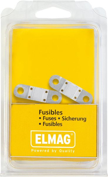 Fusibile in alluminio ELMAG 125 A, LxLmm (2 pezzi), per DIAGCHARGER 100.12 HF, GYSFLASH 100.12 HF/102.12 HF, 9505310