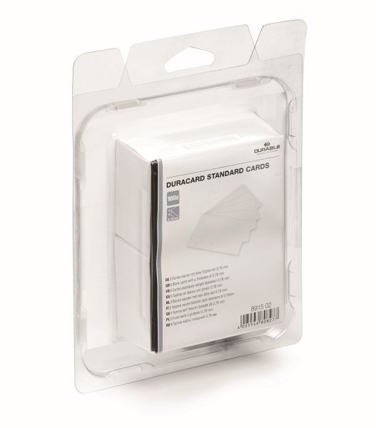 Carta DURABLE DURACARD Carte in plastica standard, 100 pezzi, conf.: 100 pezzi, 891502