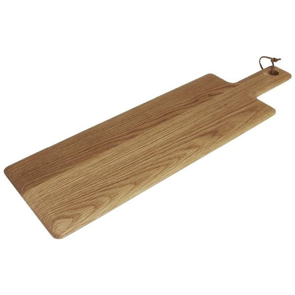 OLYMPIA Piatto da portata in legno di quercia con manico 11,5 x 40 cm, GM309