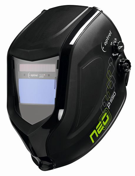 Maschera per saldatura Optrel neo p550 DIN 9-13, campo visivo 50 x 100 mm, nero non verniciato, 1007000