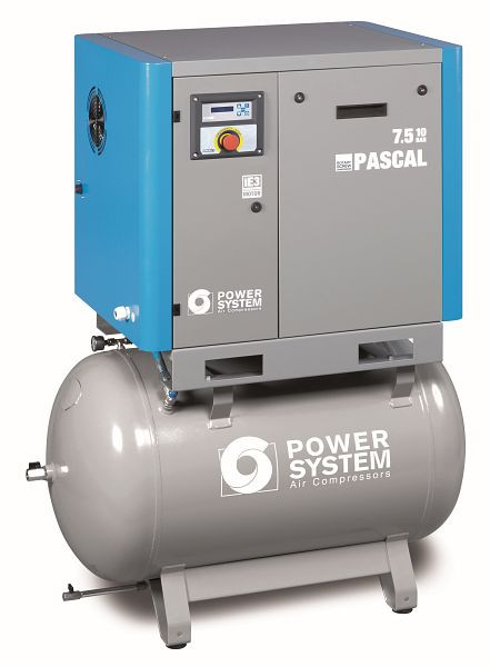 Compressore a vite POWERSYSTEM IND industriale con essiccatore, sistema di alimentazione PASCAL 7,5 - 10 bar Serbatoio da 270 L, 20140909