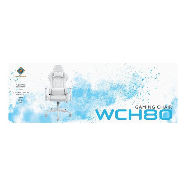 Sedia da gioco Deltaco cuscino per sedia da gioco jumbo 110 kg bianco, GAM-096-W