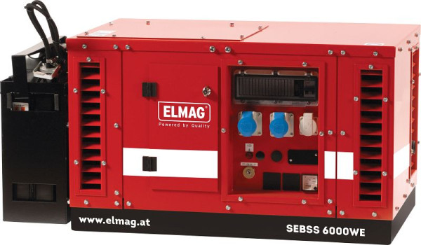 Generatore di corrente ELMAG SEBSS 6000WE, con motore HONDA GX390 (insonorizzato), 53143
