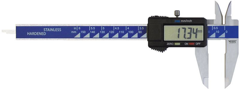 Calibro elettronico digitale Vogel Germany per mancini, 150 mm / 6 pollici, 202037