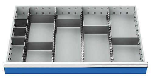 Divisorio per cassetti Bedrunka+Hirth R 36-24 con divisorio in metallo per frontale 100/125 mm, dimensioni in mm (LxP): 900 x 600, 154BLH100A