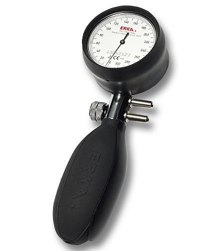 Sfigmomanometro ERKA Ø48mm clinica (con cappuccio protettivo) con bracciale PROFI KLINIK 48, misura: 27-35cm, 230.20492