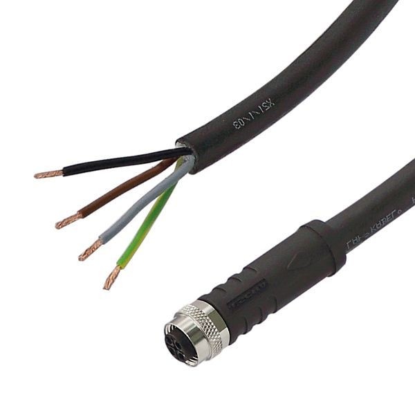 LED2WORK Leuchten Sensor Kabel, PUR, 2,5m - M12 Buchse/offene Leitungsenden, S kodiert, 220-240V AC, 200100-15