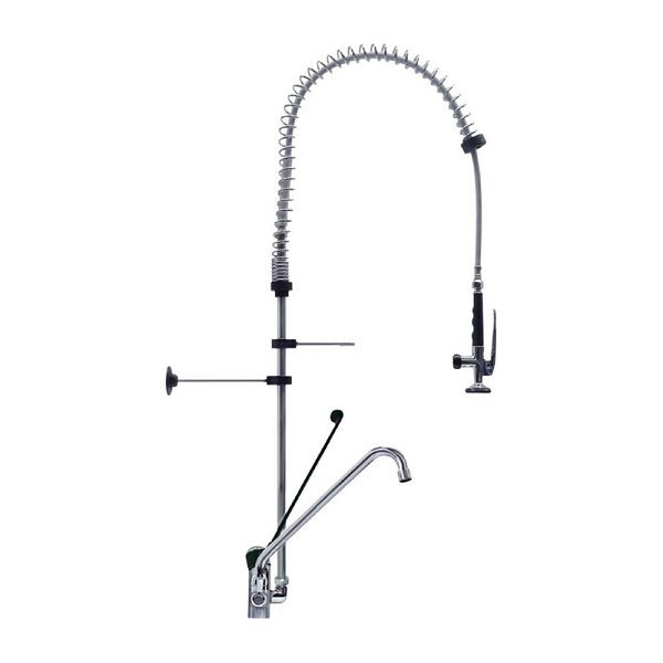 Gastro M doccia stoviglie monoforo modello alto con rubinetto girevole e funzionamento vivavoce, CS490