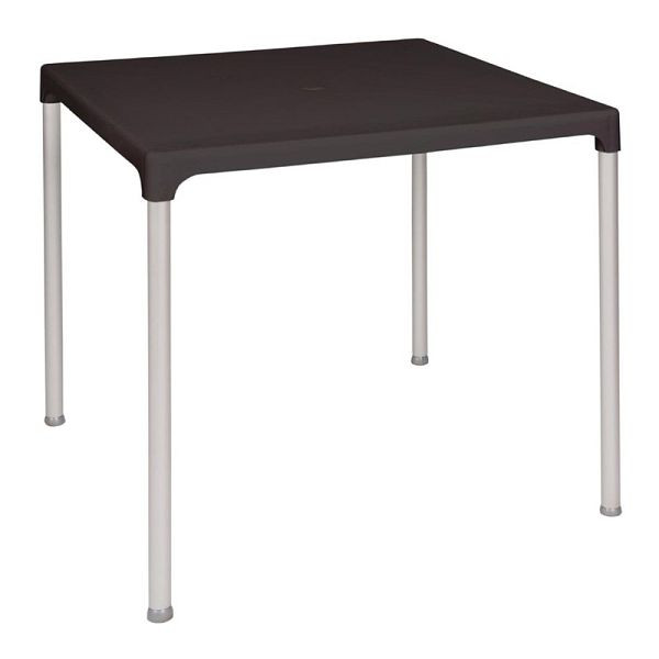 Bolero tavolo quadrato in plastica nero 75 cm, GJ970