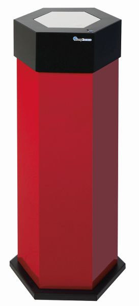 Raccoglitore di rifiuti Sixco 1 stumpff Fancy touchless, RAL 3003 rosso rubino, liscio-lucido, caricatore incluso, 564-045-02