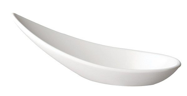 Cucchiaio per finger food APS -MING HING-, 11 x 4,5 cm, altezza: 4 cm, melammina, bianco, conf. da 60, 83842