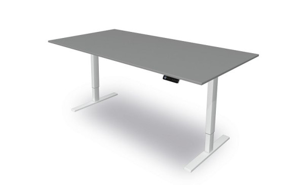 Tavolo per sedersi/in piedi Kerkmann L 2000 x P 1000 mm, regolabile elettricamente in altezza da 720-1200 mm, Move 3, colore: grafite, 10381612