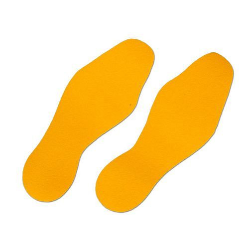 Rivestimento antiscivolo DENIOS m2, marcatura informativa, universale, giallo, scarpa 95 x 265 mm, UI: 1 paio, 264-125