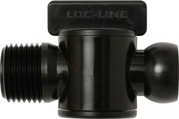 Loc-Line Absperrhahn mit Außengewinde, schwarz, VE: 10 Stück, L39852S