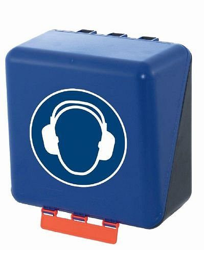Scatola midi DENIOS per riporre la protezione dell'udito, blu, 116-484