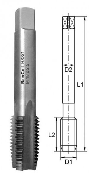 Maschio a taglio BaerCoil M 5 x 0,8, B3008-1