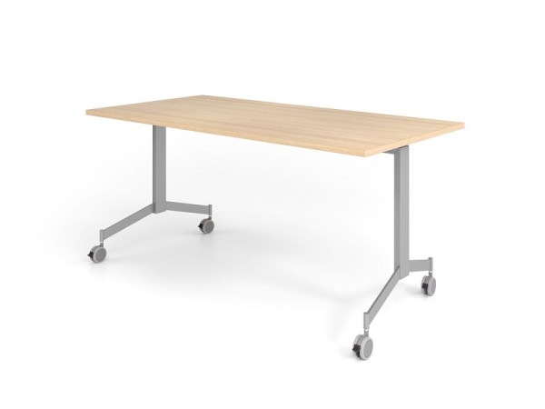 Tavolo pieghevole mobile Hammerbacher 160x80 cm, rovere, piano tavolo inclinabile di 90°, VKF16/E/S