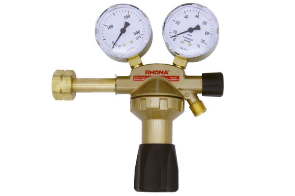 ELMAG regolatore di pressione del gas di formatura, 1 stadio, con 2 manometri, Ø 63mm, pressione della bombola fino a 200 bar, 57125