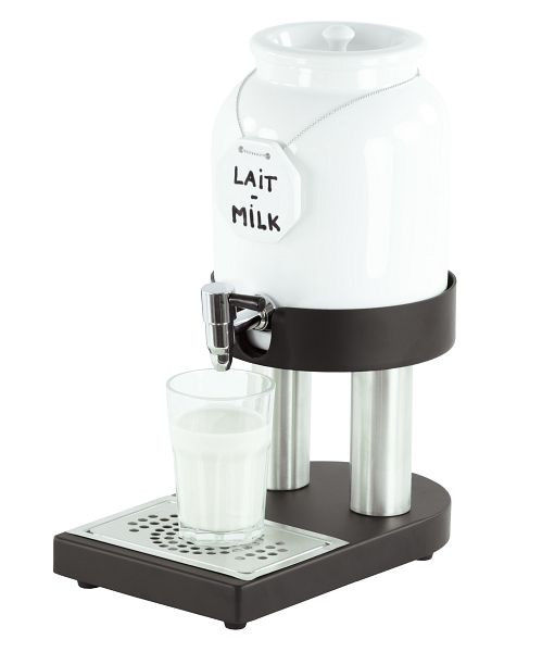 Distributore di latte Casselin 4L con contenitore in porcellana freddo, CDLPF4