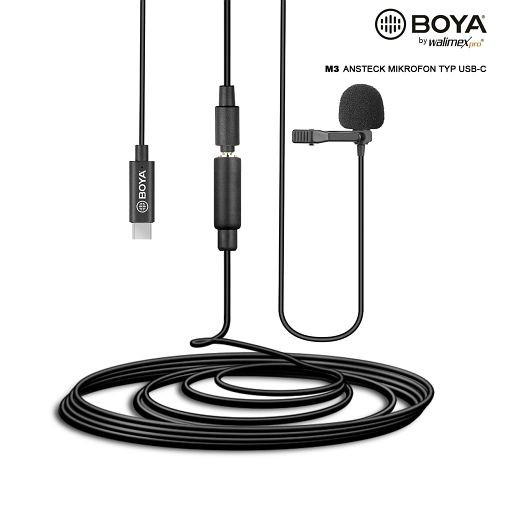 Walimex pro Boya M3 microfono a clip tipo USB-C, 22919