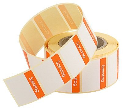 Etichette Contacto Saturday Orange, confezione da 500 su rotolo, 4371/056