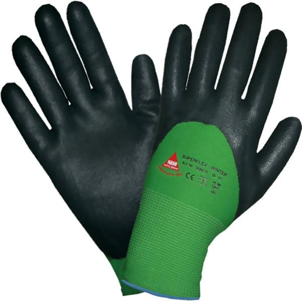 Hase Safety SUPERFLEX WINTER, guanti di sicurezza a 5 impugnature, nitrile, taglia: 8, UI: 10 paia, 508620-8
