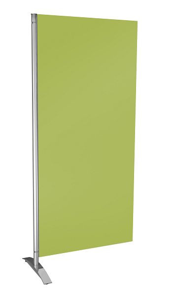 Kerkmann Paravento Metropol, elemento in legno, verde, L 800 x P 450 x H 1750 mm, alluminio argento/verde, 45696518