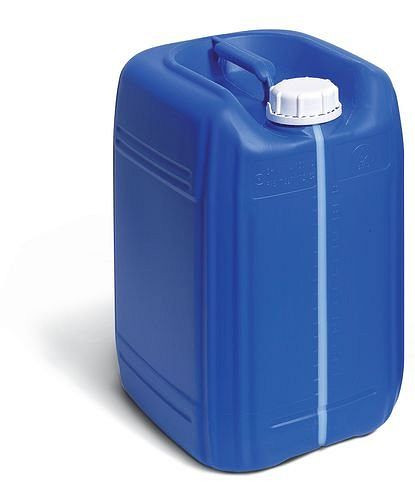 Tanica in plastica DENIOS in polietilene (PE), 20 litri, blu, con strisce di visualizzazione, 279-042