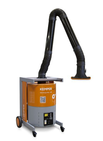 Sistema di aspirazione ELMAG, mobile, MaxiFil, braccio aspirante Ø 150mm/4m in versione tubolare, 58613