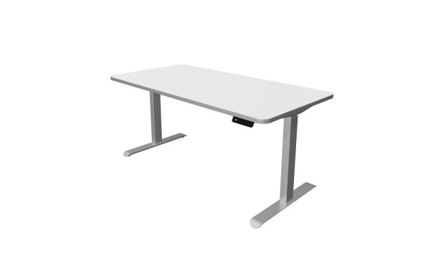 Tavolo per sedersi/in piedi Kerkmann, Move 3 Premium, L 1600 x P 800 mm, regolabile elettricamente in altezza da 720-1210 mm, bianco, 10331110