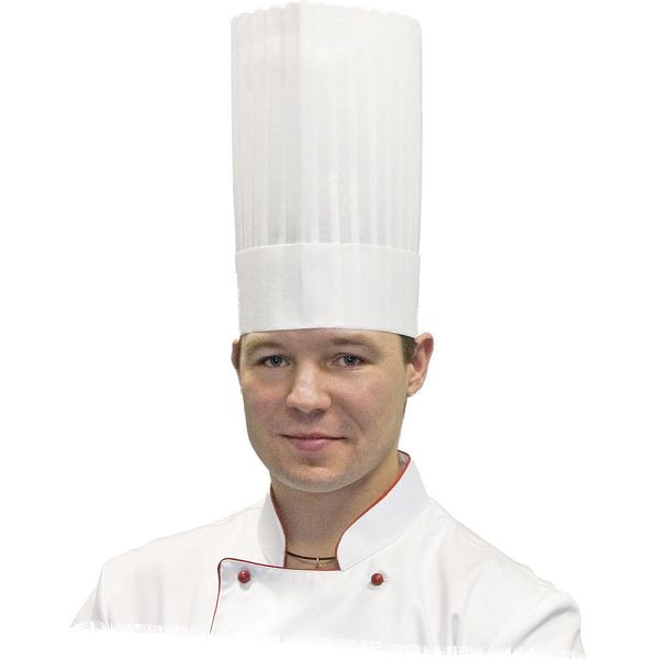 Cappello da cuoco Stalgast, bianco, 100% pile