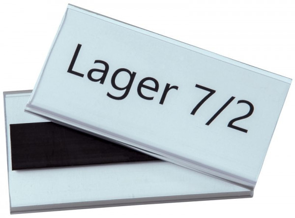 Porta etichette magnetiche Eichner, dimensioni: 80 x 100 mm, UI: 100 pezzi, 9218-03467