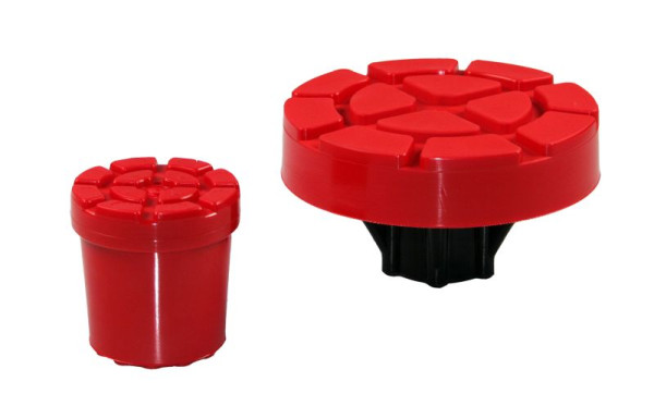 Set di supporti di montaggio a clip Busching per martinetto, 120, 30 mm e 60, 30 mm, rosso, capacità di carico 500 kg, 100607