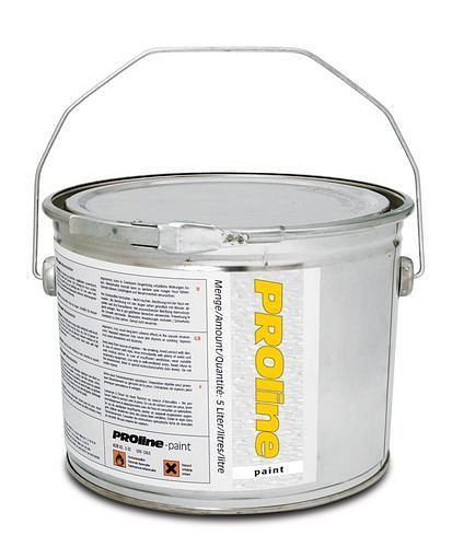 DENIOS PROline-paint vernice antiscivolo per segnaletica orizzontale, 5 litri per circa 20 mq, giallo, PU: 5 litri, 233-403
