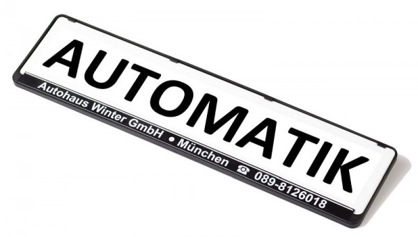 Eichner Miniletter segno pubblicitario standard, bianco, impronta: Automatic, 9219-00157