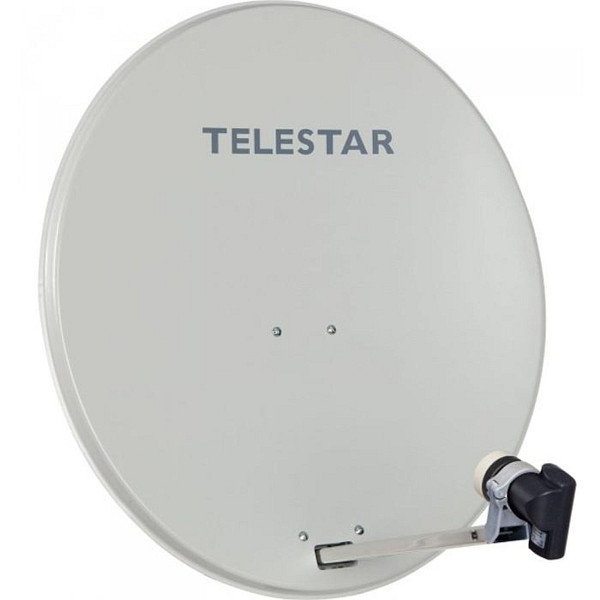 TELESTAR DIGIRAPID 60 A antenna satellitare in alluminio grigio chiaro comprensiva di SKYSINGLE HC LNB per 1 partecipante, 5109730-AB
