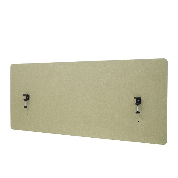 Mendler HWC-G75 tavolo divisorio acustico, schermo per la privacy dell'ufficio, bacheca da scrivania, tessuto/tessuto a doppia parete, 60x140cm verde, 71933+71943