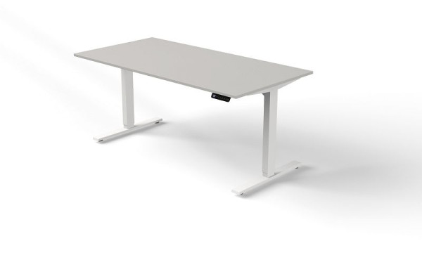 Tavolo Kerkmann seduto/in piedi L 1600 x P 800 mm, regolabile elettricamente in altezza da 720-1200 mm, colore: grigio chiaro, 10380911