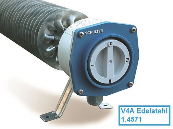 Riscaldatore a tubo alettato Schultze RiRo s 1000 V4A con interruttore, 1000 W 230 V, acciaio inossidabile 1.4571, IP66/67, S 1000EA4