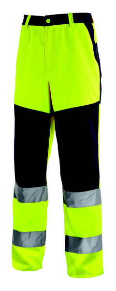 Pantaloni teXXor alta visibilità ROCHESTER, taglia: 64, colore: giallo brillante/blu navy, confezione da 10, 4356-64