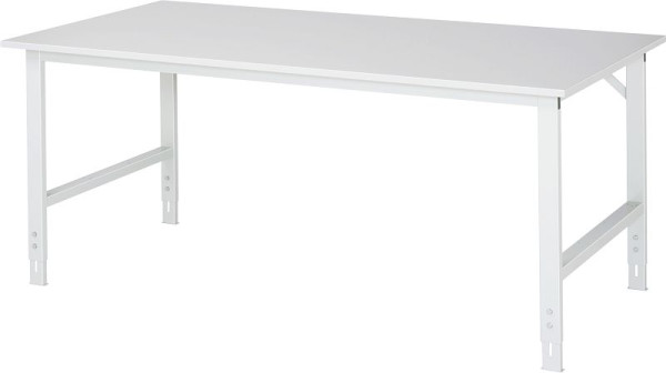 Tavolo da lavoro serie RAU Tom (6030) - regolabile in altezza, piastra in melamina, 2000x760-1080x1000 mm, 06-625M10-20.12