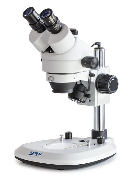 KERN Optics Microscopio stereo con zoom, Greenough 0,7 x - 4,5 x, binoculare, oculare HWF 10x / Ø 20 mm High Eye Point Alimentatore integrato, OZL 463