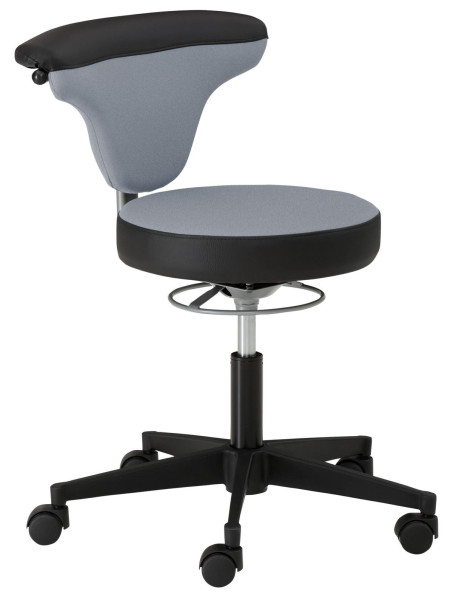 Mayer Sitzmöbel sedia girevole funzionale myTORRO SIT, comprese rotelle per tappeti, grigio chiaro/nero brillante, 1351_754
