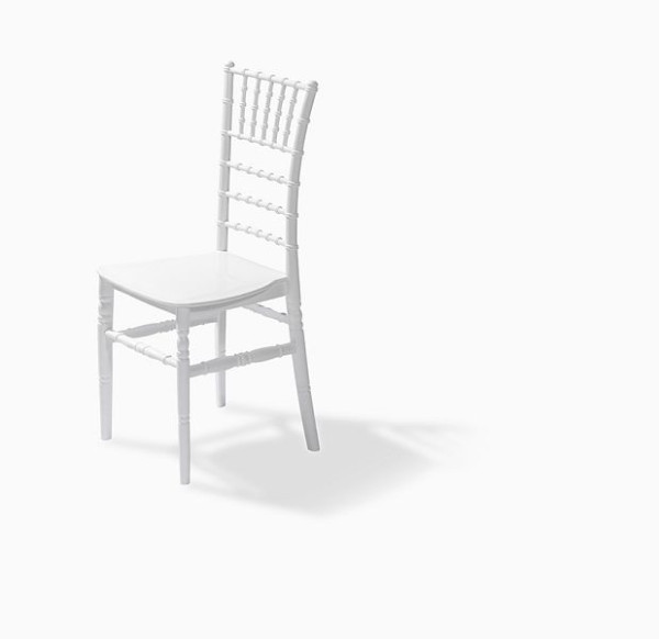 VEBA sedia impilabile Tiffany bianco avorio, polipropilene, 41x43x92 cm (LxPxA), non fragile, 50410