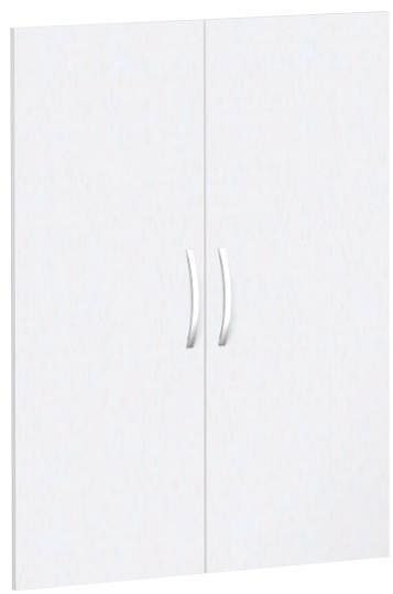 geramöbel set di ante a battente per una larghezza dell'armadio di 800 mm, inclusa serranda, non chiudibile a chiave, 3 altezze cartella, bianco, S-383700-W