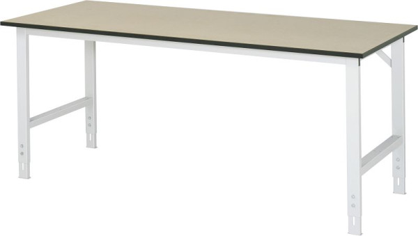 Tavolo da lavoro serie RAU Tom (6030) - regolabile in altezza, pannello MDF, 2000x760-1080x800 mm, 06-625F80-20.12