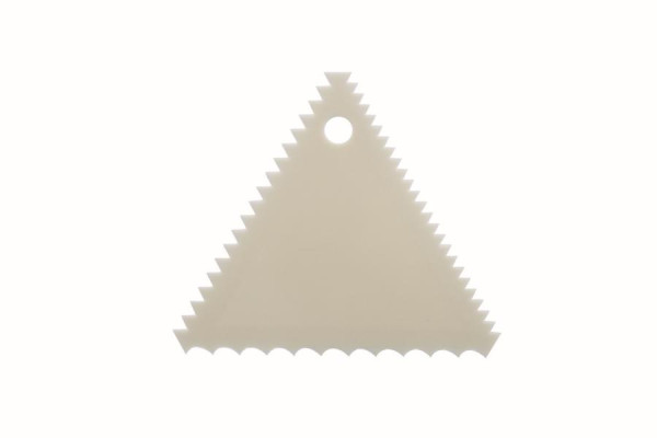 Raschietto per crema Schneider con pettine, ABS, avorio, dimensioni: triangolo 105 x 105 x 105 mm, 227235